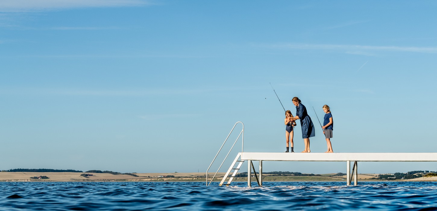 Mors, Fiskefamilie, Badebro,