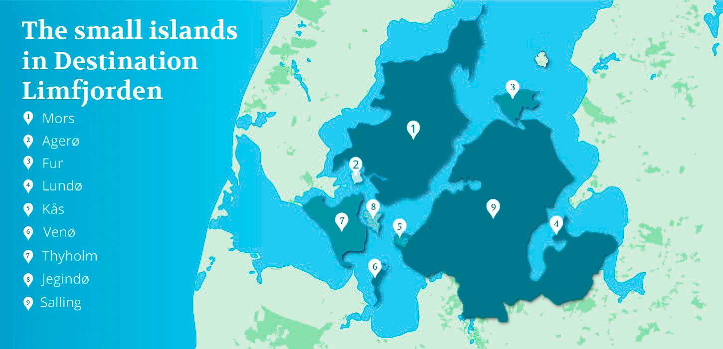 The islands in the Limfjorden