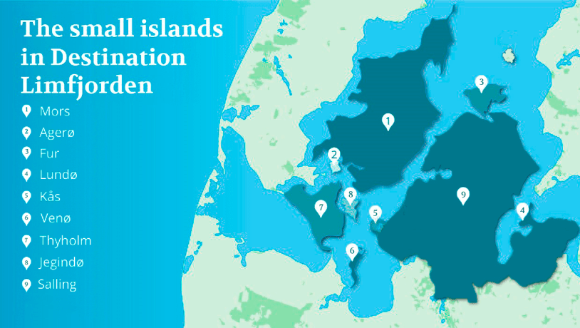 The islands in the Limfjorden